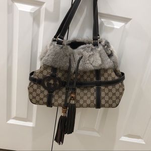 RARE vintage Gucci fur purse 100% AUTHENTIC